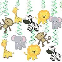 Konsait Salvaje Selva Animal Colgar Decoraciones de Remolino Adornos de espirales para Infantiles Niños Regalo Fiestas…